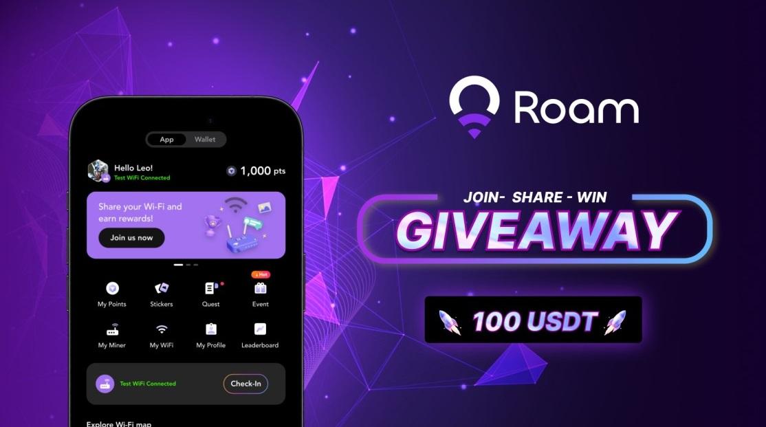 Roam Giveaway - Join, Share, Win