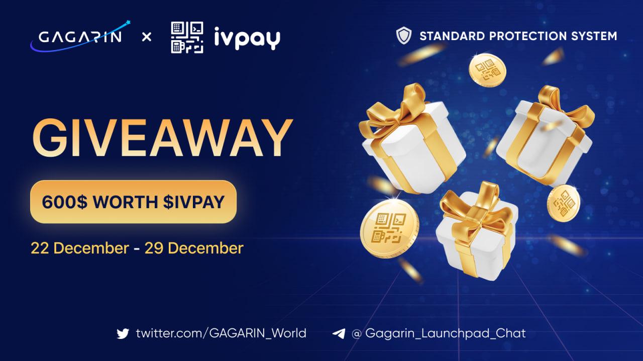 $600 giveaway IvendPay & Gagarin