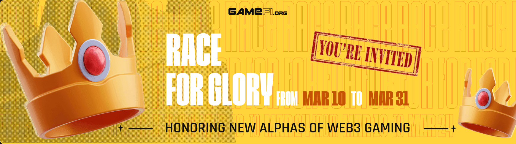 RACE FOR GLORY: Glorious Award for New Alphas of Web3 Gaming!