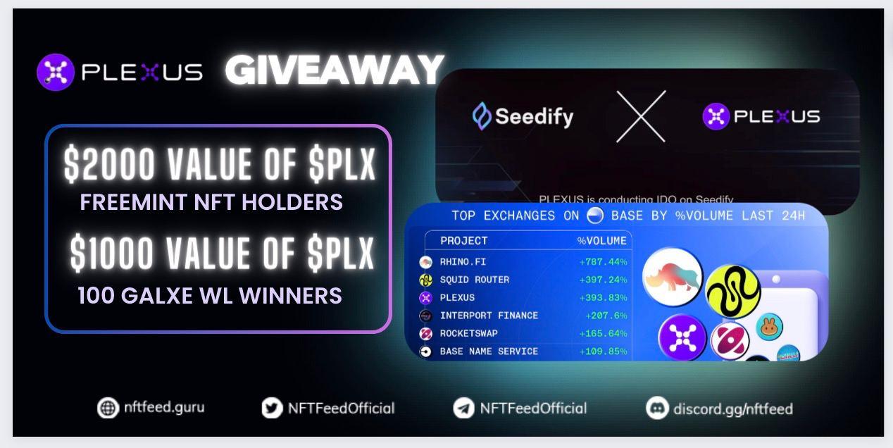 PLEXUS - HIDDEN GEM IDO 16th-17th on SEEDIFY - $5000 WORTH OF $PLX AIRDROP