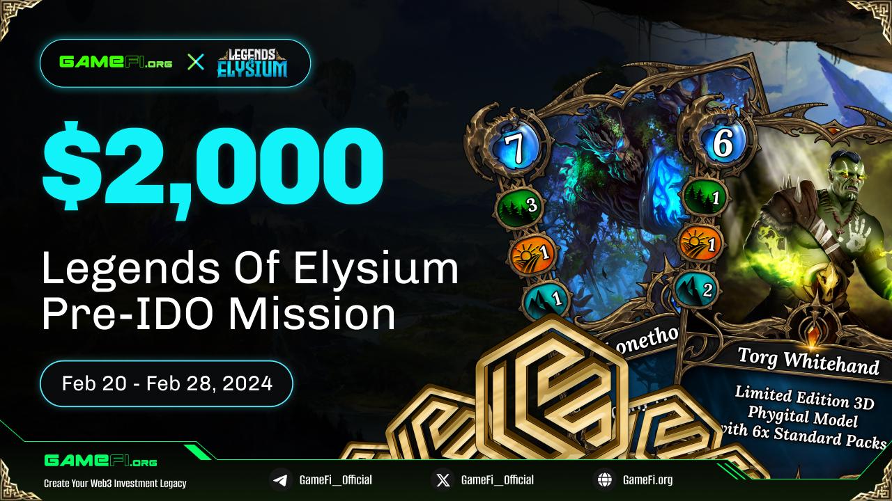 Activate $2,000 Legends of Elysium Pre-IDO Mission