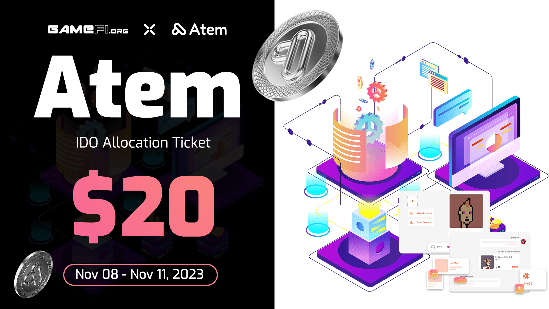 Atem Network IDO Allocation Ticket $20